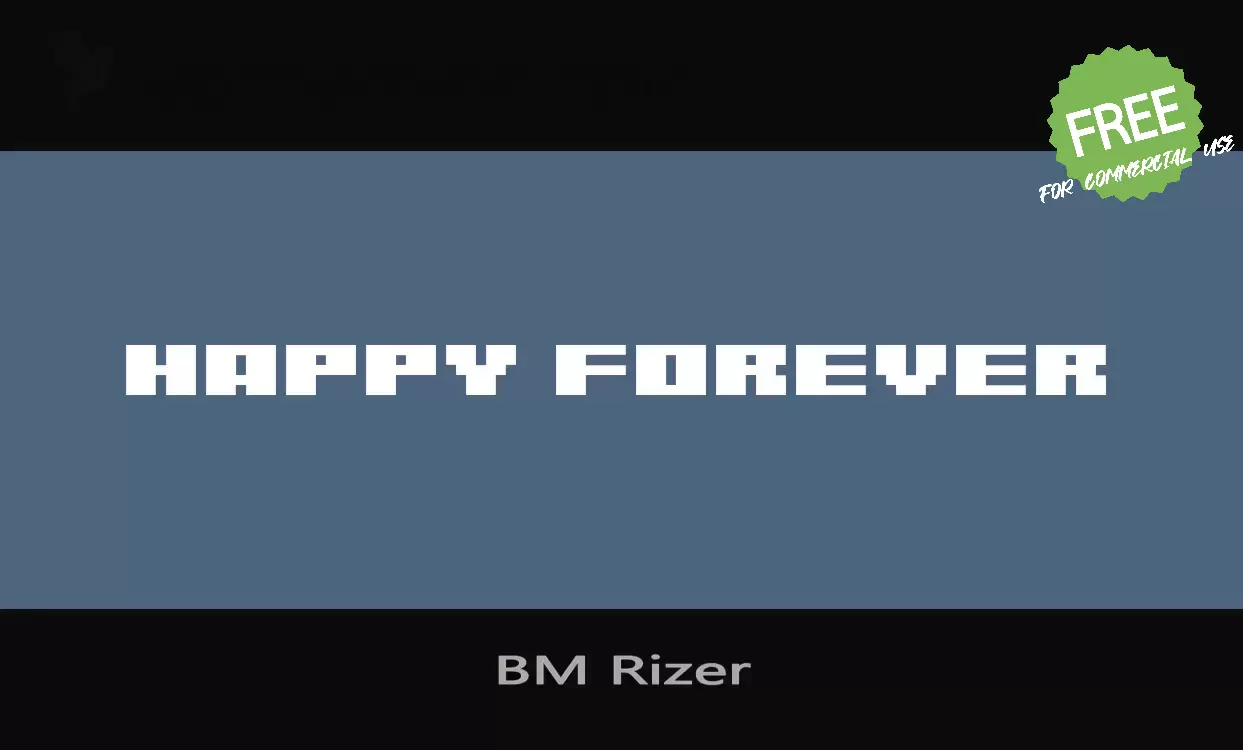 Font Sample of BM-Rizer