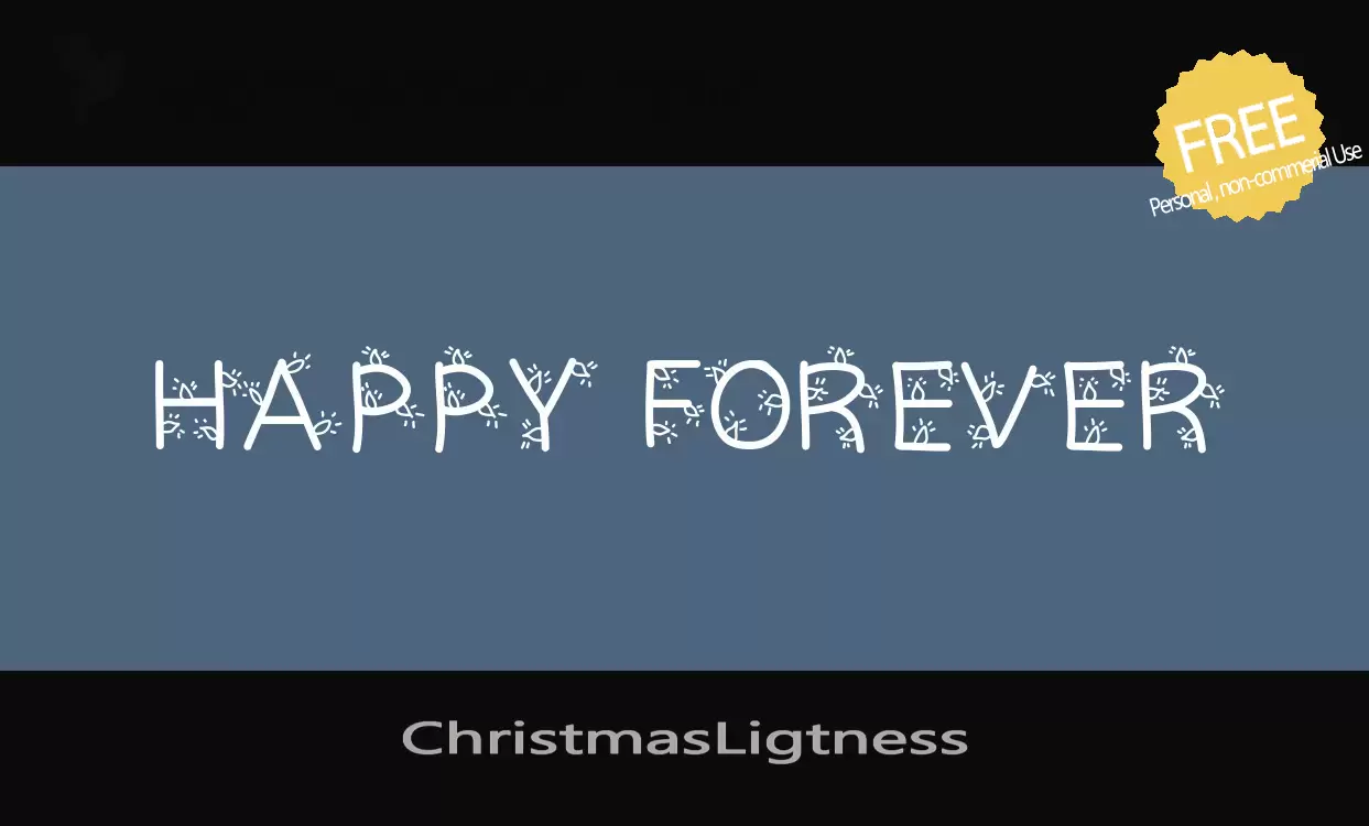 「ChristmasLigtness」字体效果图