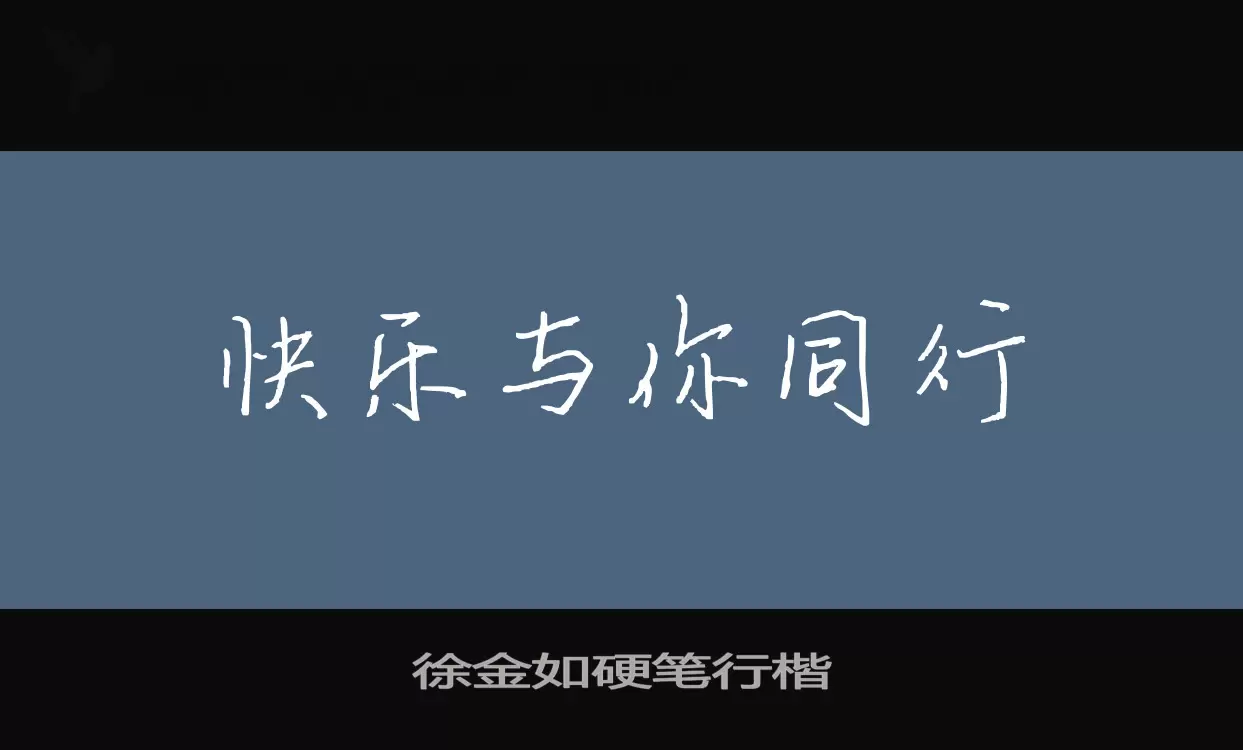 「徐金如硬笔行楷」字体效果图