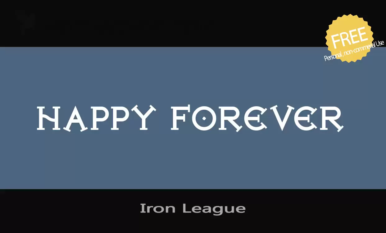 「Iron-League」字体效果图