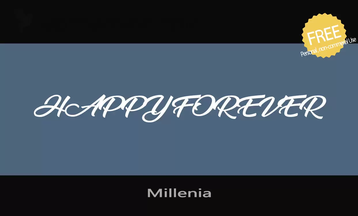 Font Sample of Millenia