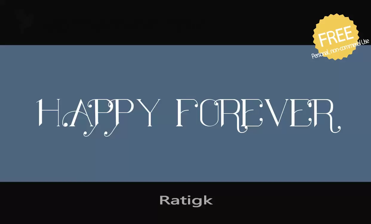 「Ratigk」字体效果图