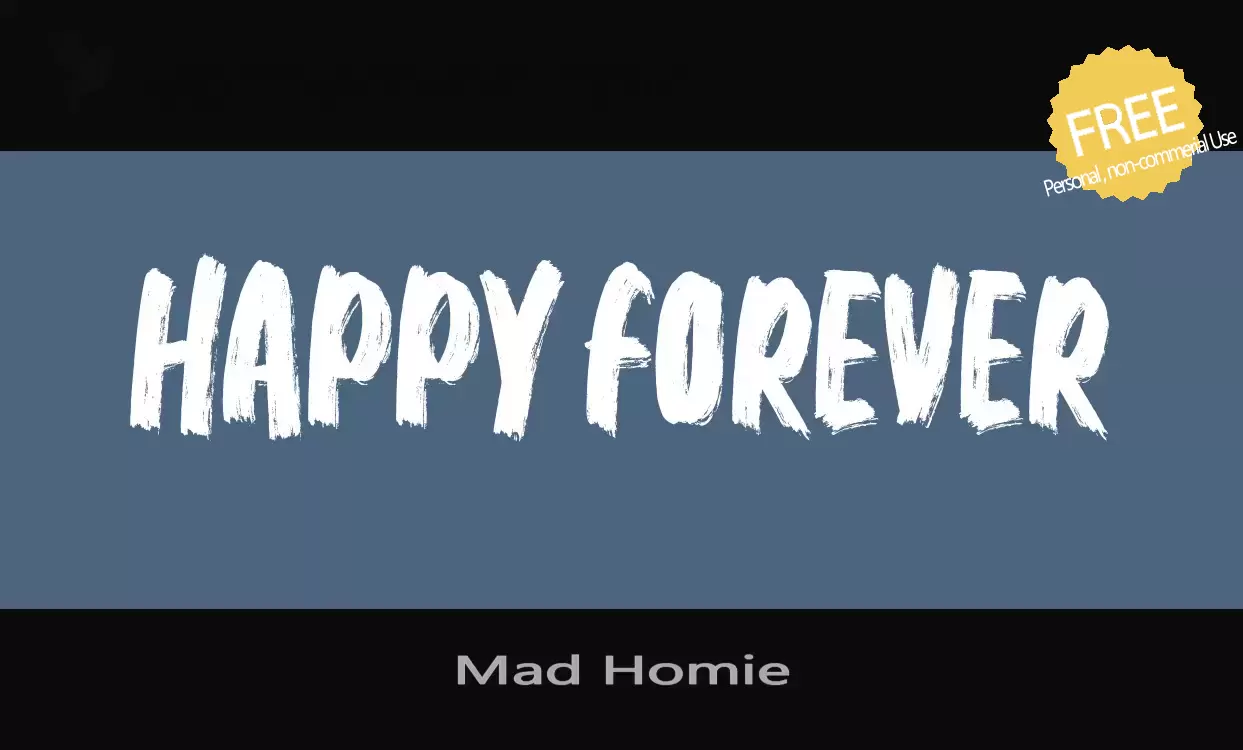 Font Sample of Mad-Homie