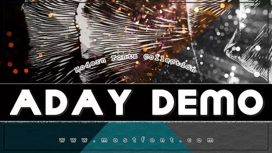 「Aday-Demo」字体排版图片
