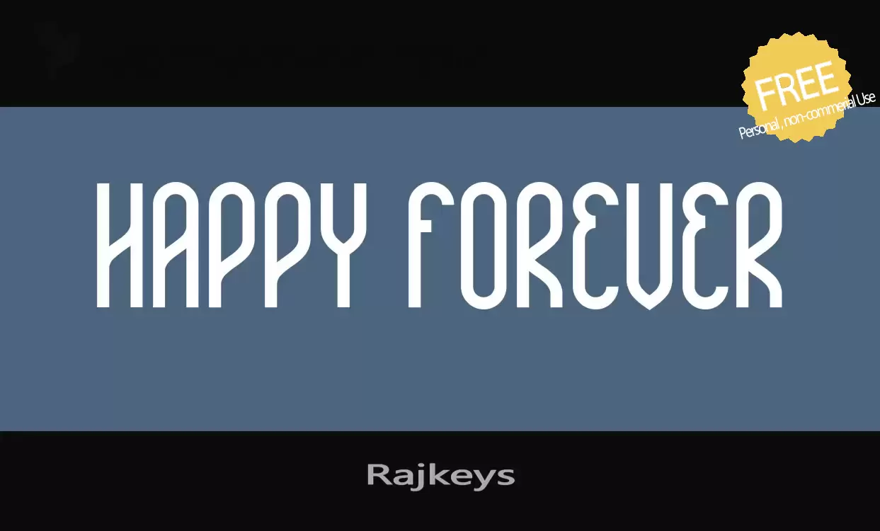「Rajkeys」字体效果图