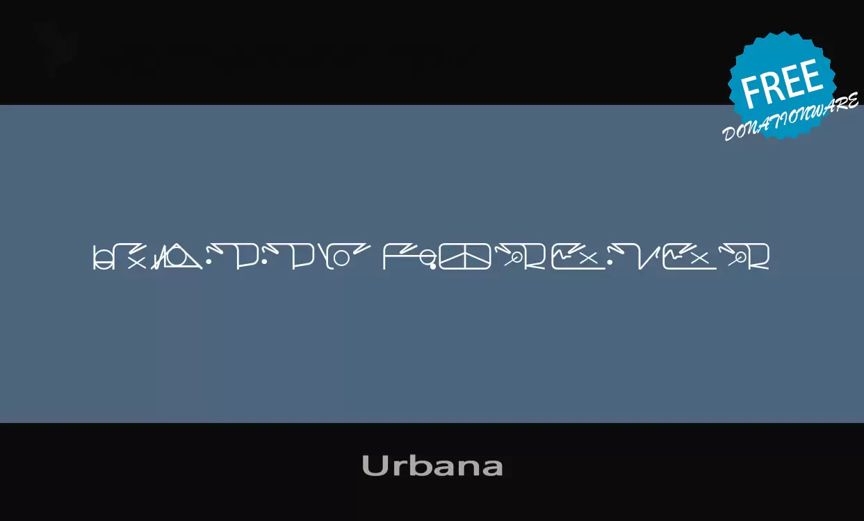 「Urbana」字体效果图