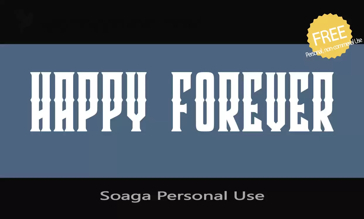 「Soaga-Personal-Use」字体效果图