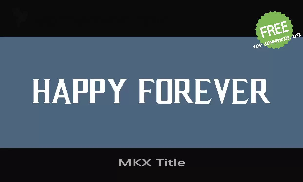 「MKX-Title」字体效果图