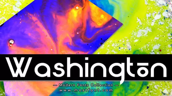 「Washington」字体排版图片