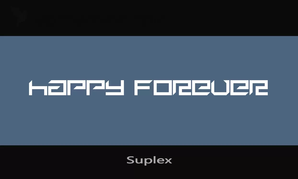 「Suplex」字体效果图