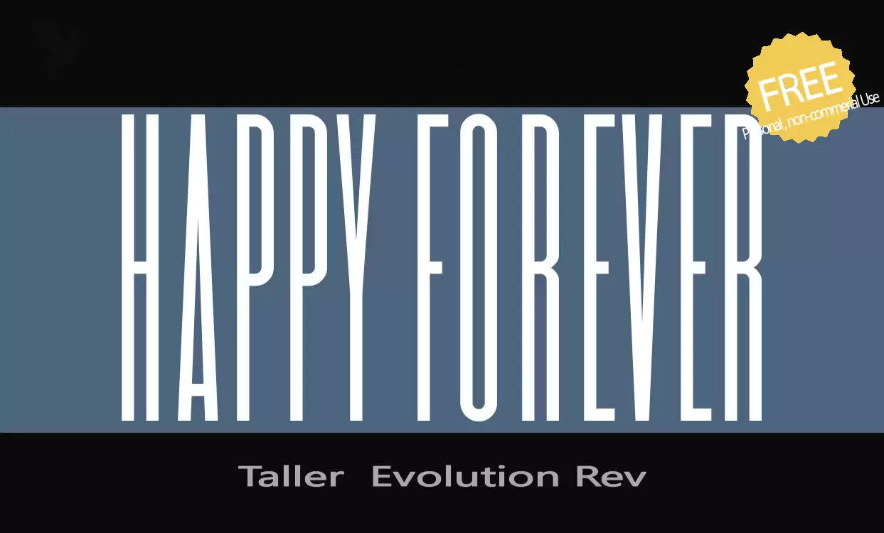「Taller--Evolution-Rev」字体效果图