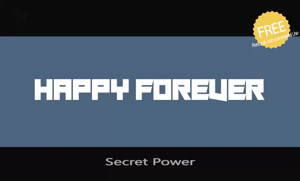 「Secret-Power」字体效果图