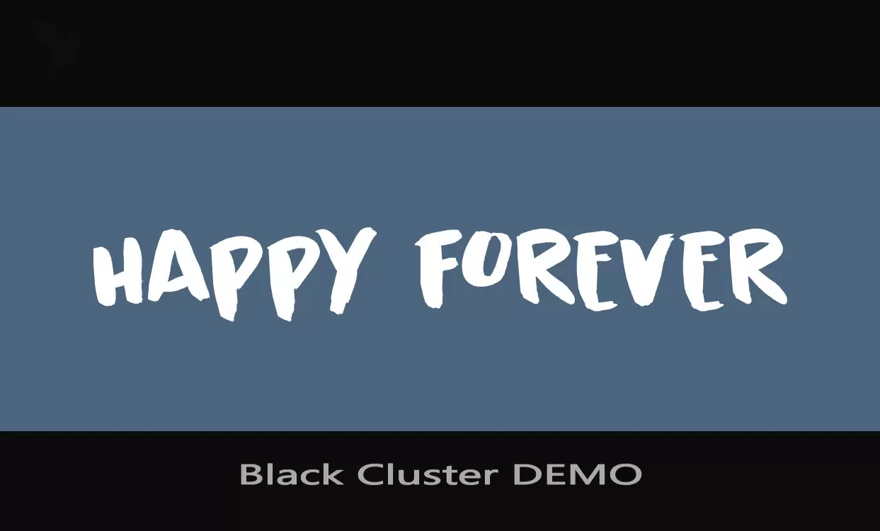 Font Sample of Black-Cluster-DEMO