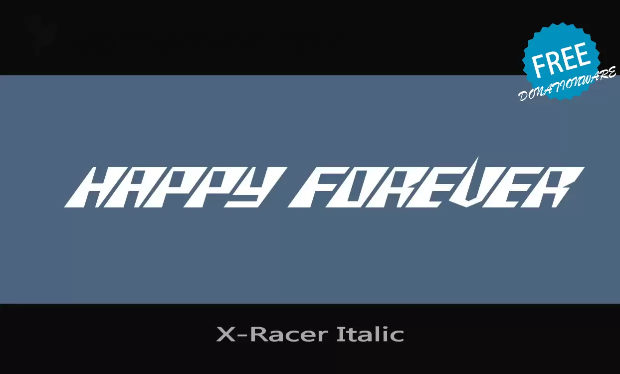Font Sample of X-Racer-Italic