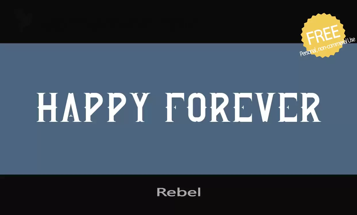 Font Sample of Rebel