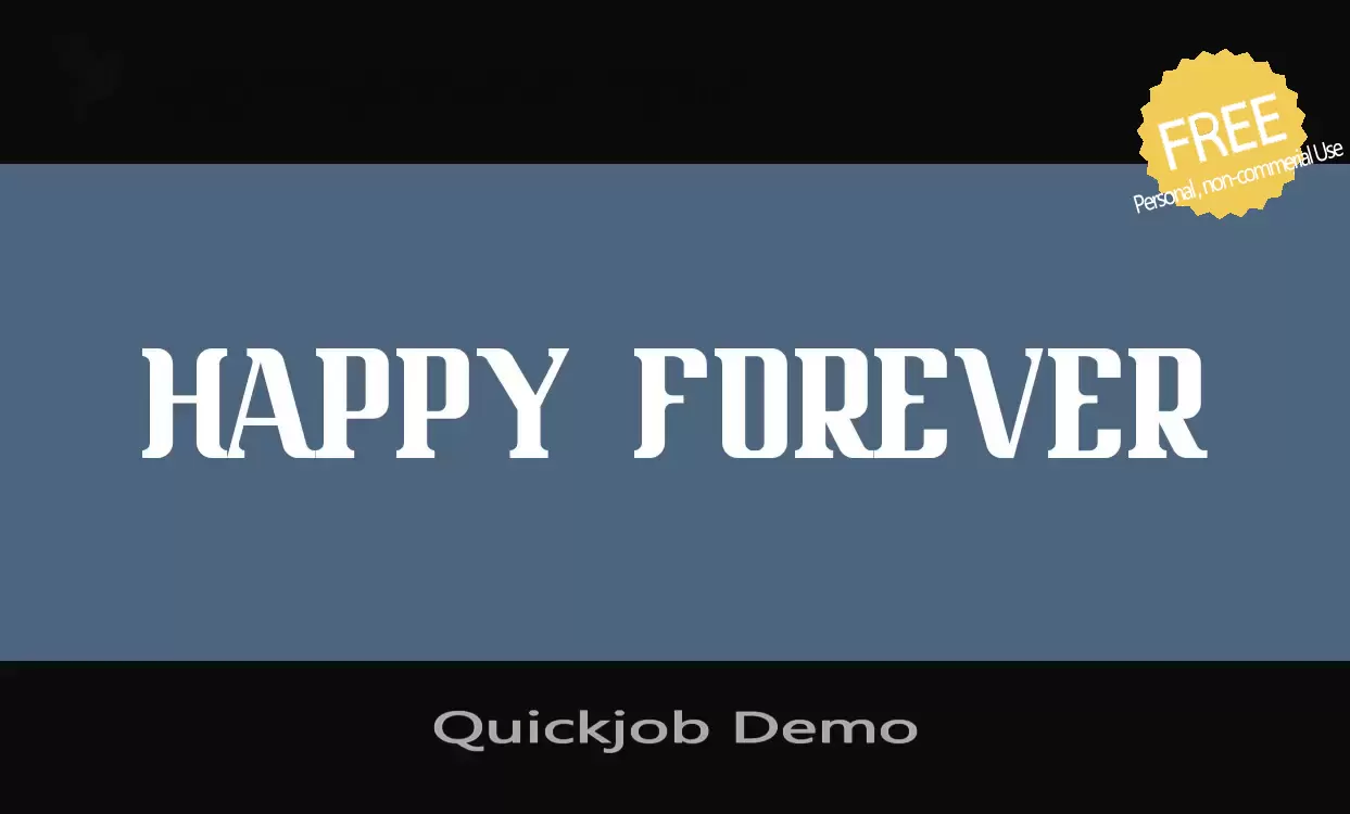 Font Sample of Quickjob-Demo