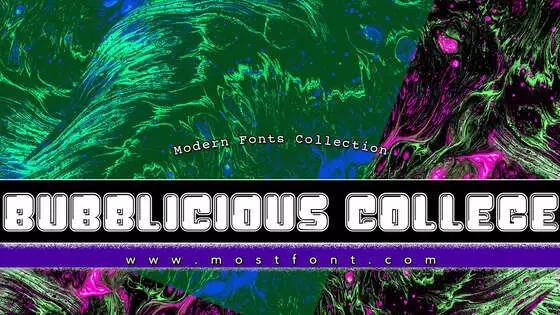 「Bubblicious-College」字体排版图片