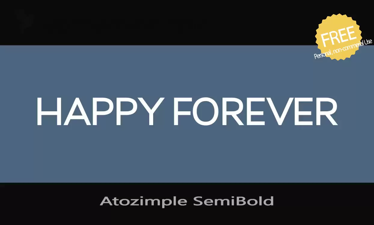 「Atozimple-SemiBold」字体效果图
