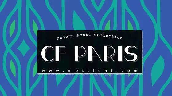 「CF-Paris」字体排版图片