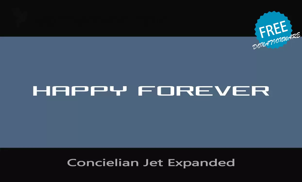 「Concielian-Jet-Expanded」字体效果图