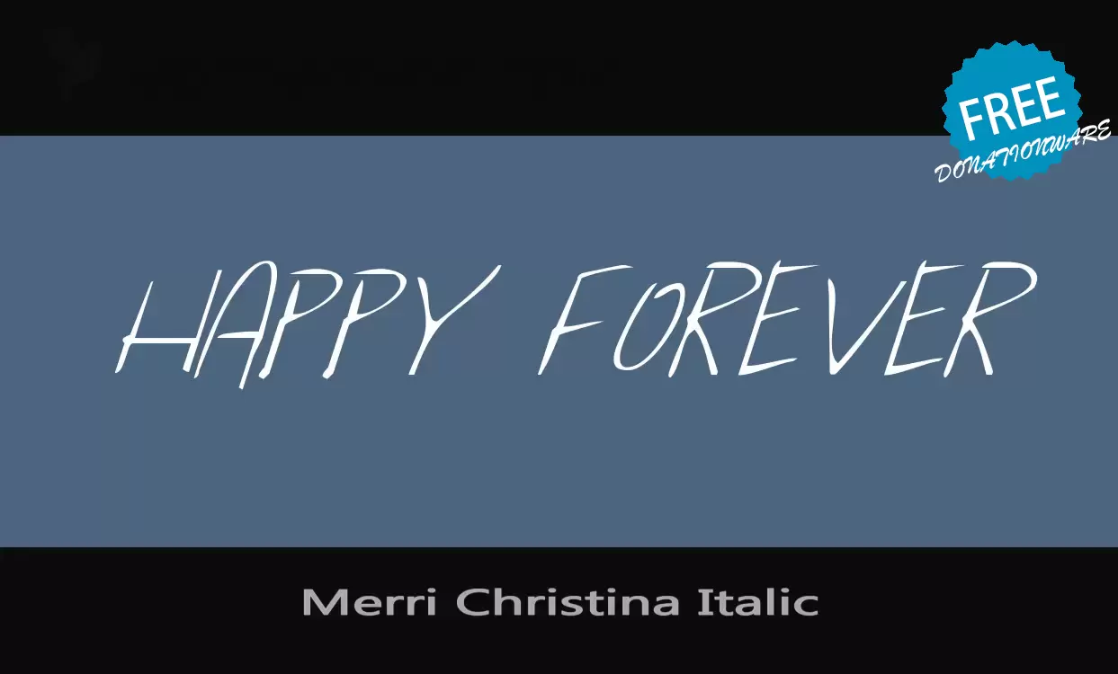「Merri-Christina-Italic」字体效果图