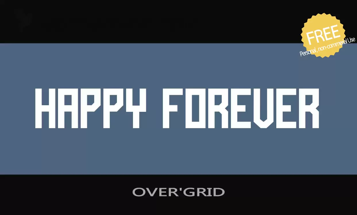 「OVER'GRID」字体效果图