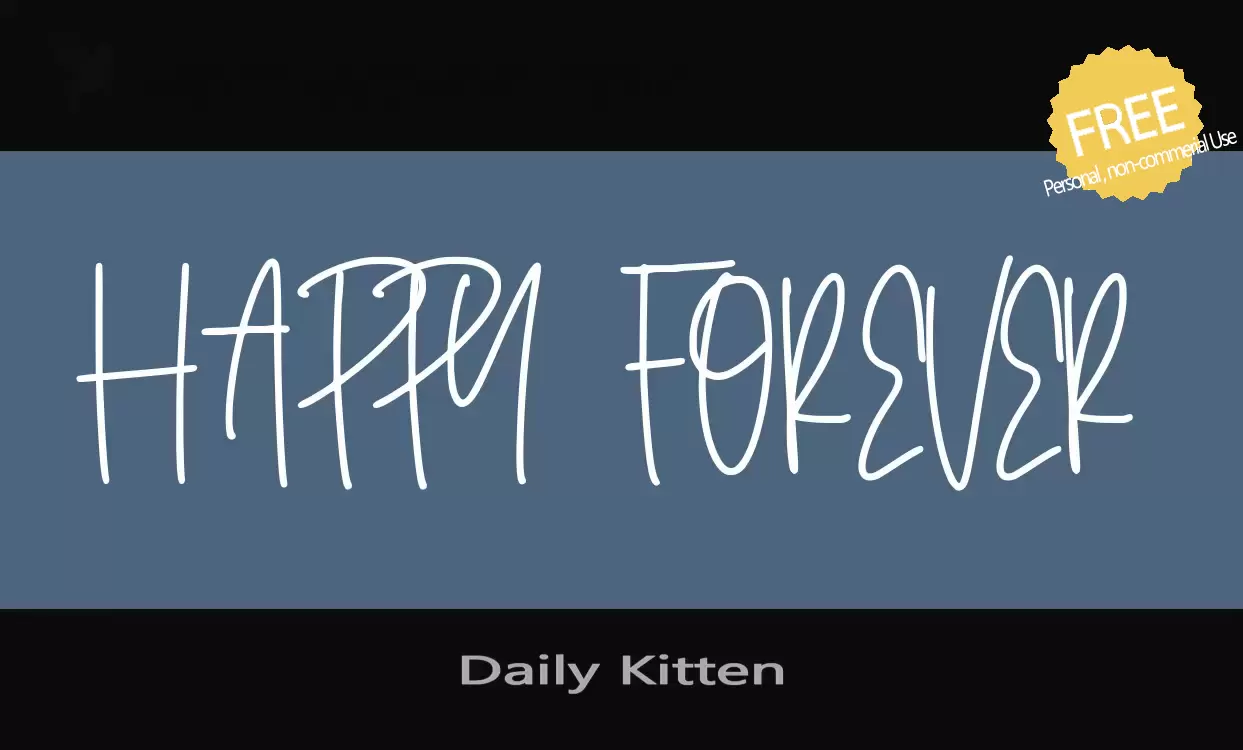 「Daily-Kitten」字体效果图