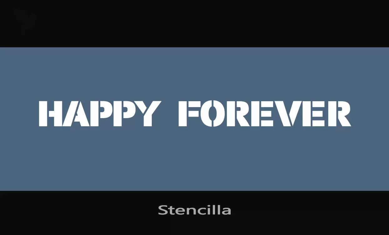 Font Sample of Stencilla