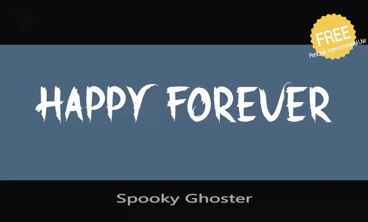 Font Sample of Spooky-Ghoster