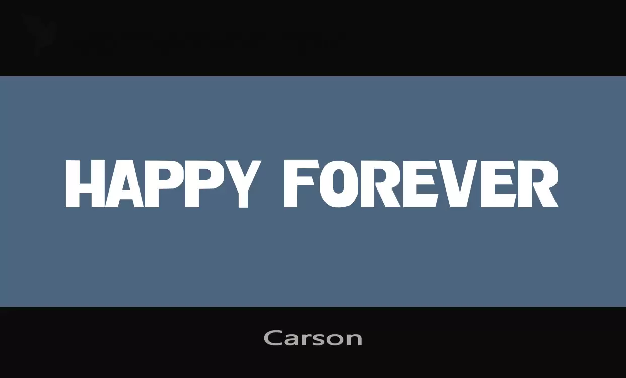 Font Sample of Carson