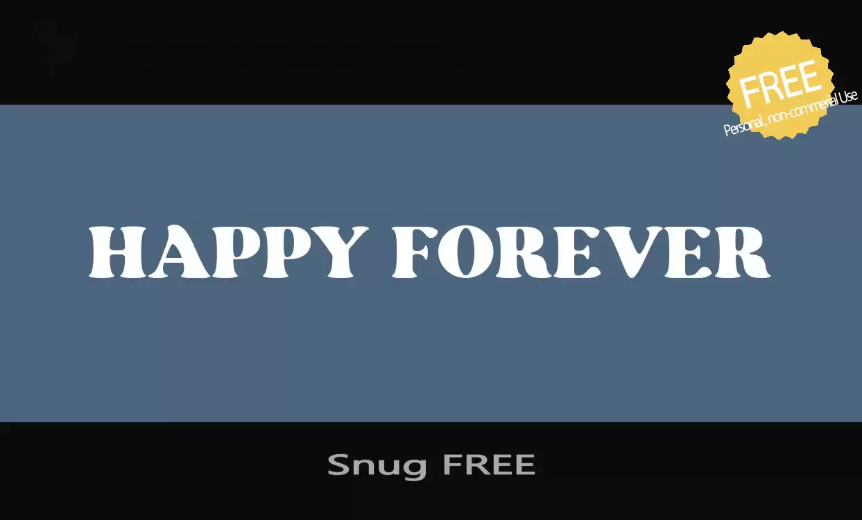 「Snug-FREE」字体效果图