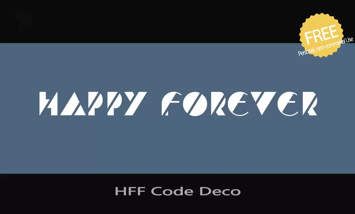 「HFF-Code-Deco」字体效果图