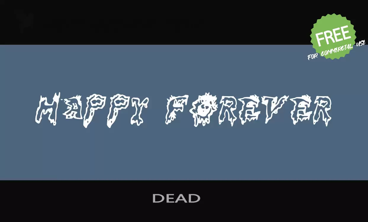 Font Sample of DEAD---