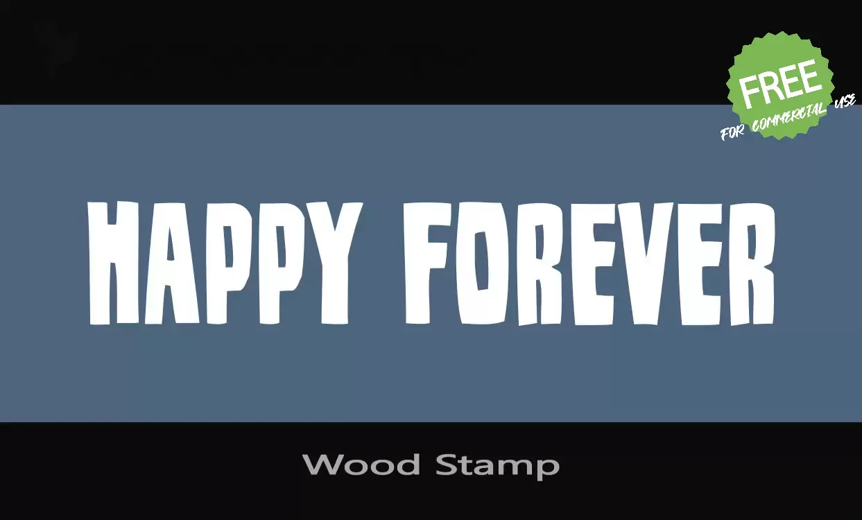 Font Sample of Wood-Stamp