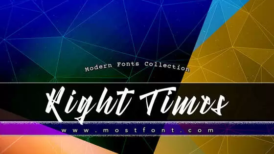「Right-Times」字体排版样式