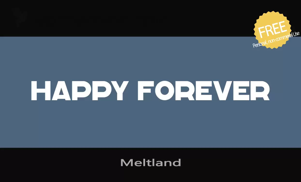 「Meltland」字体效果图