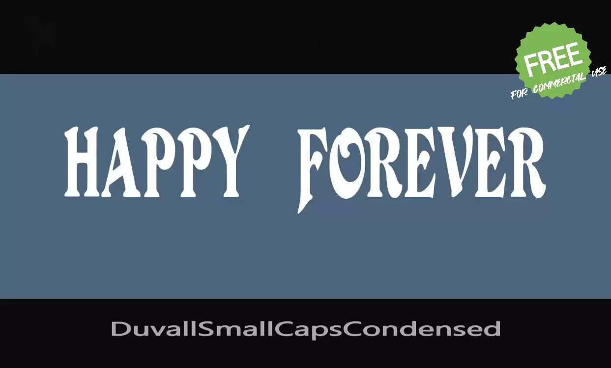 「DuvallSmallCapsCondensed」字体效果图
