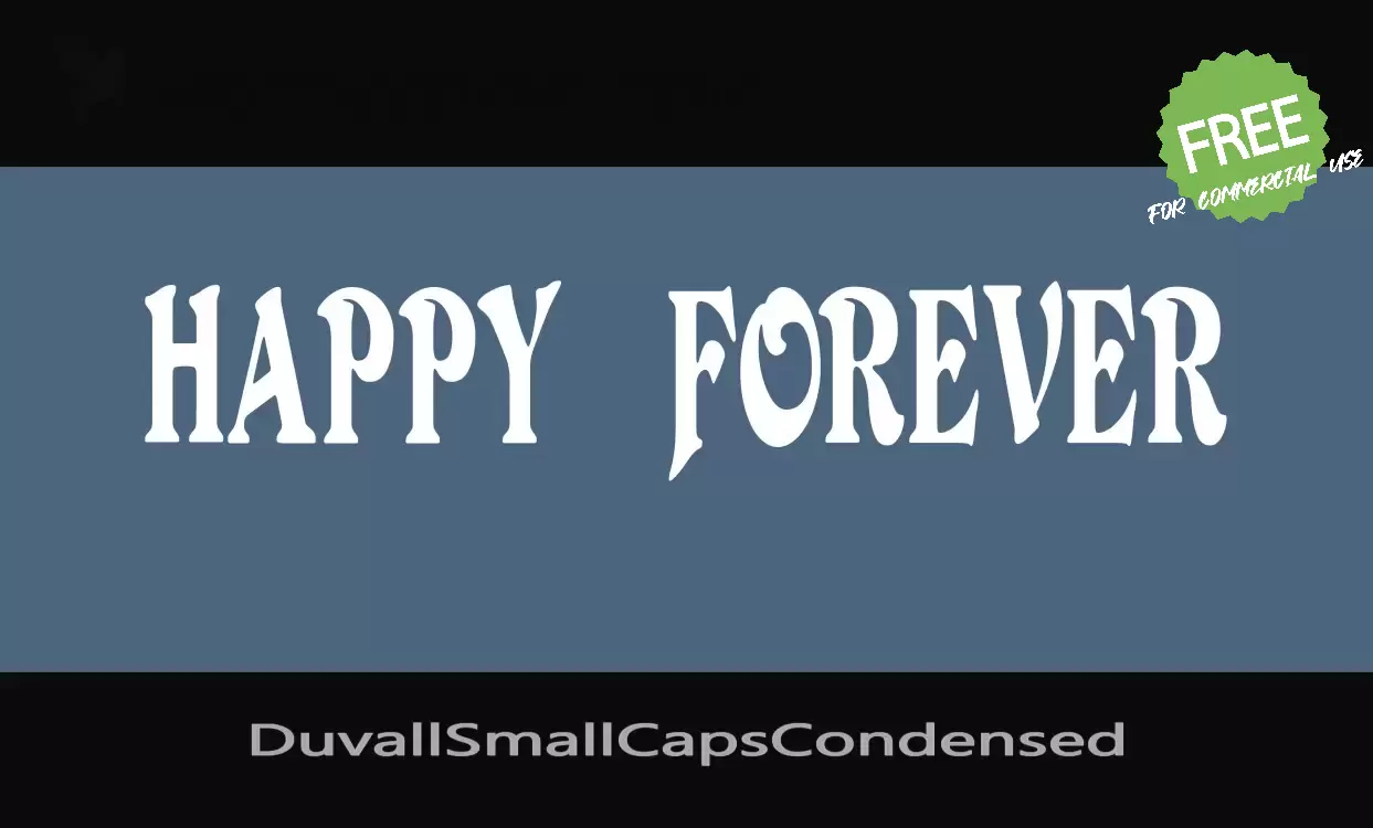 Sample of DuvallSmallCapsCondensed