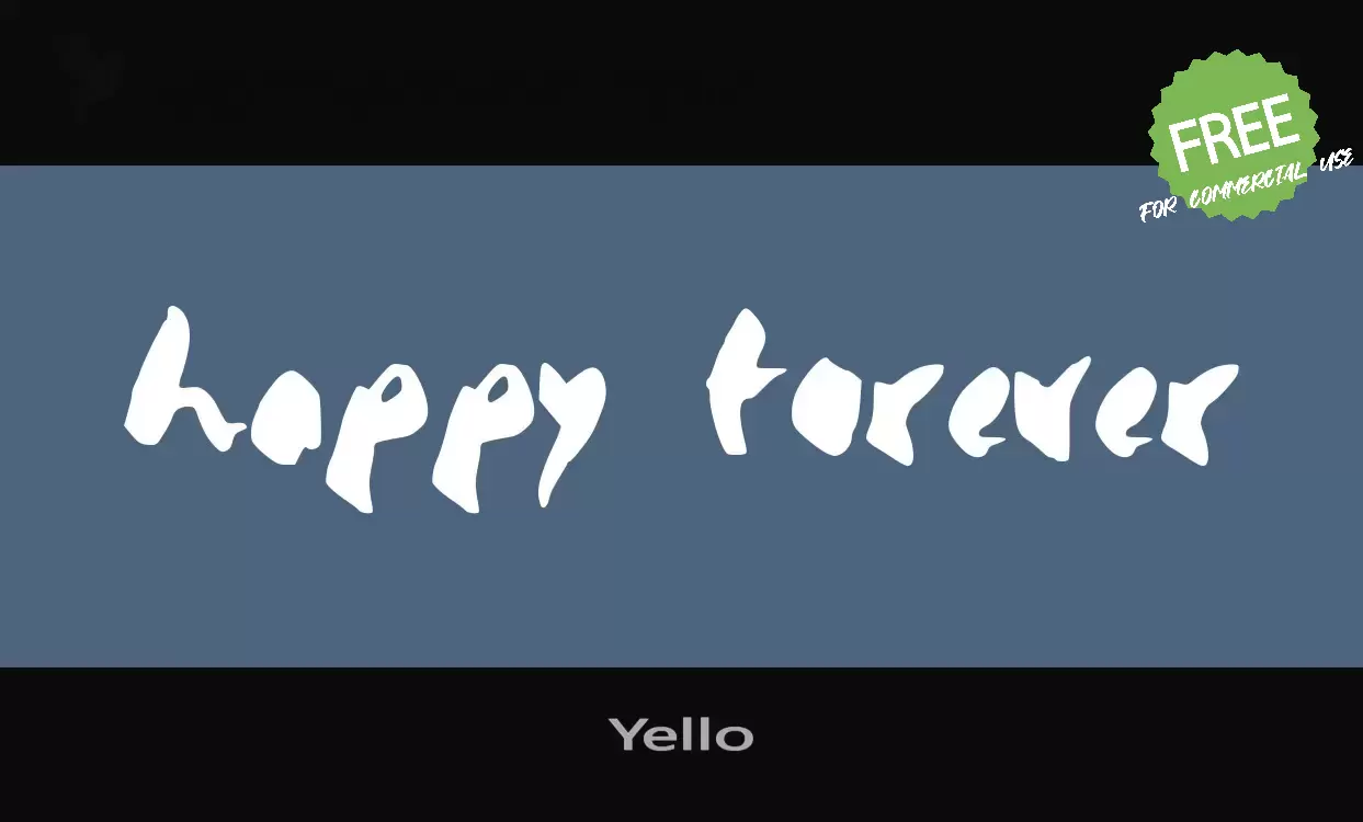 「Yello」字体效果图