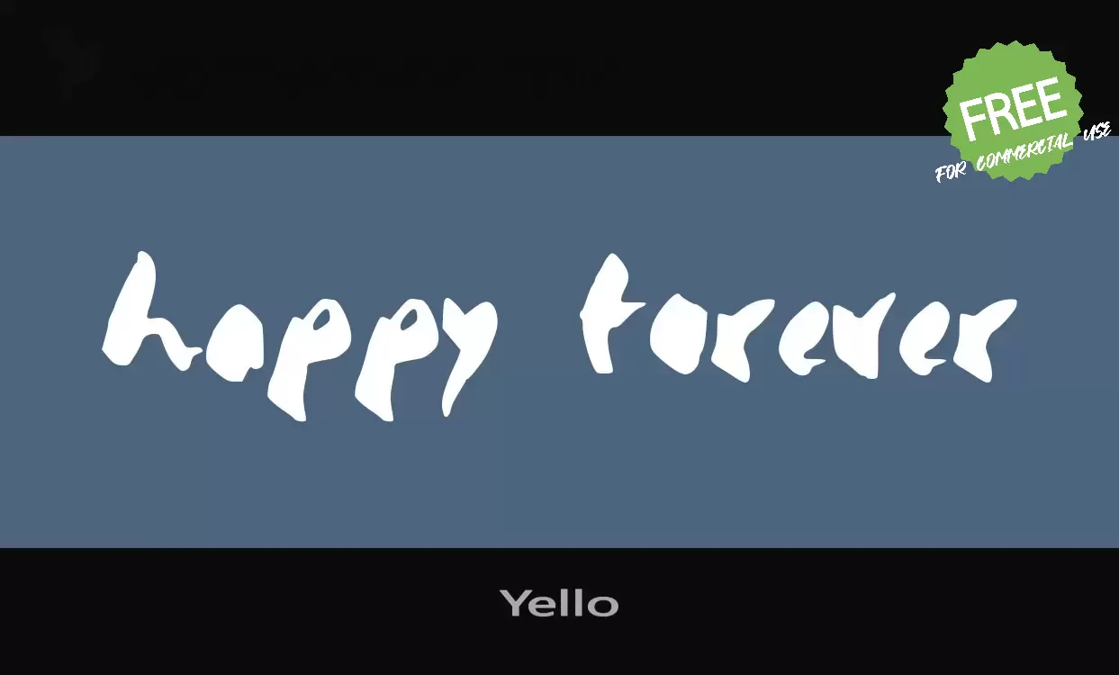 Font Sample of Yello