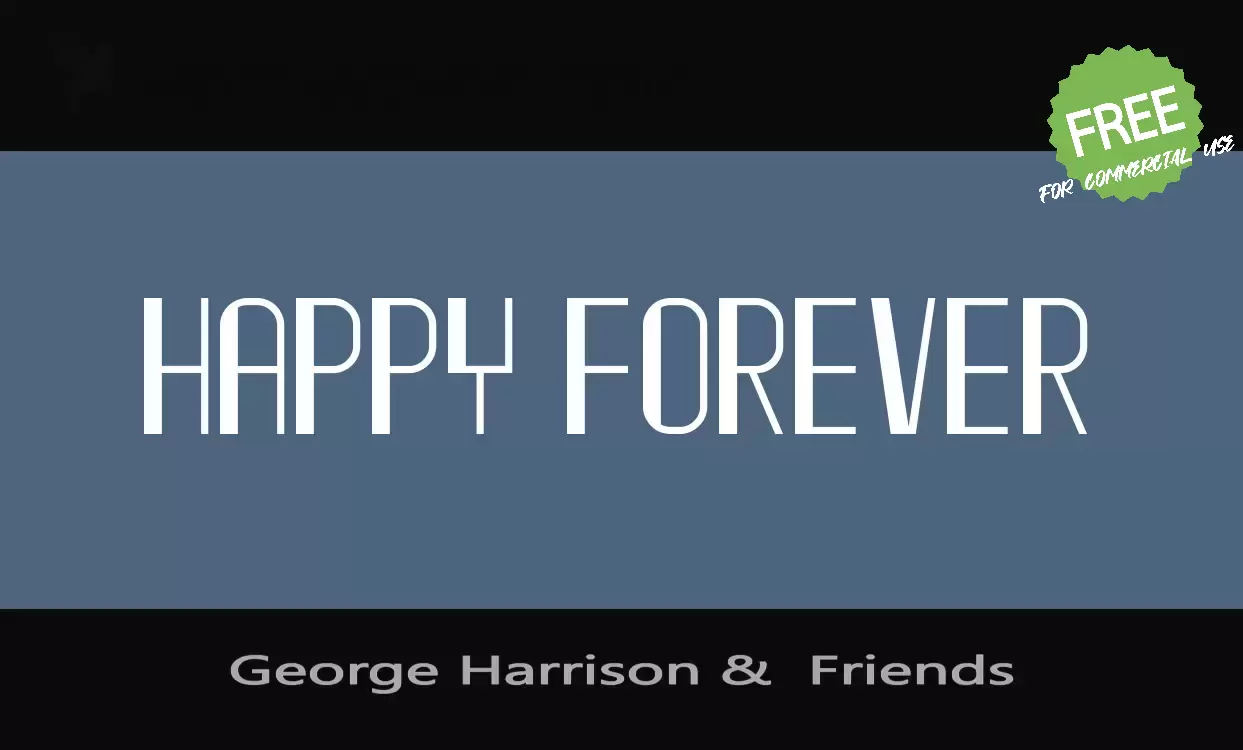 Font Sample of George-Harrison-&--Friends