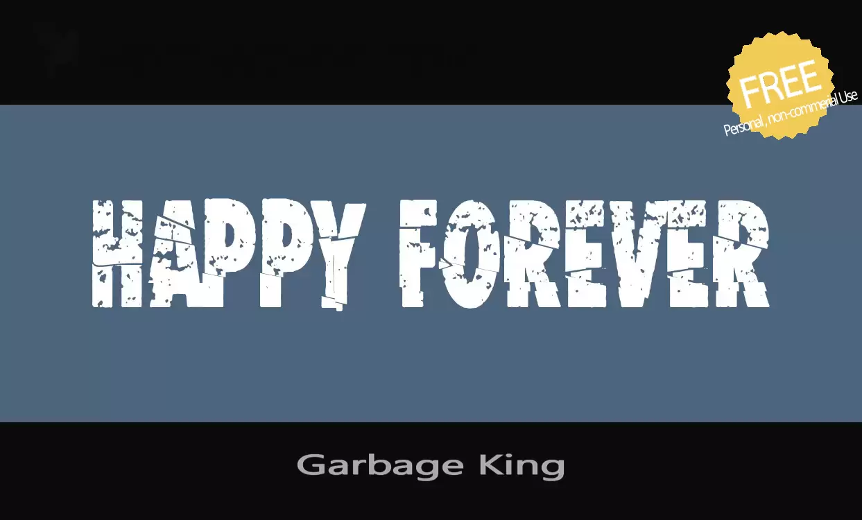 「Garbage-King」字体效果图