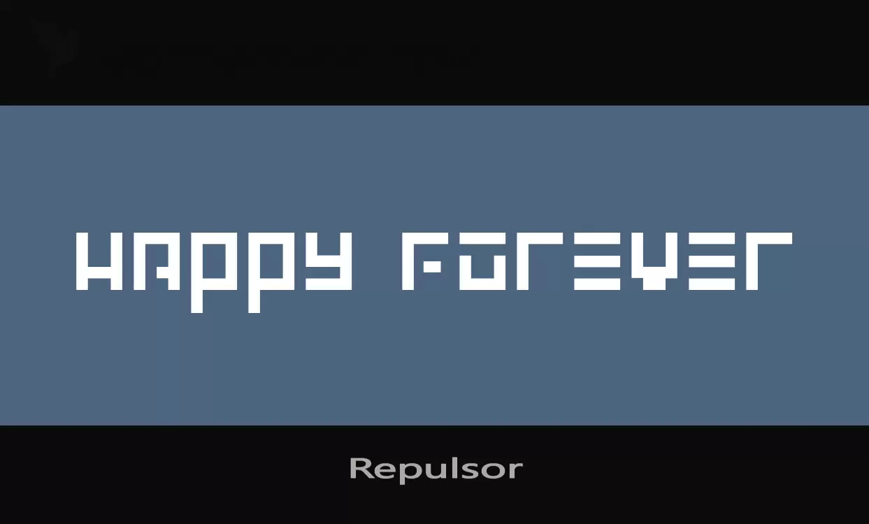「Repulsor」字体效果图