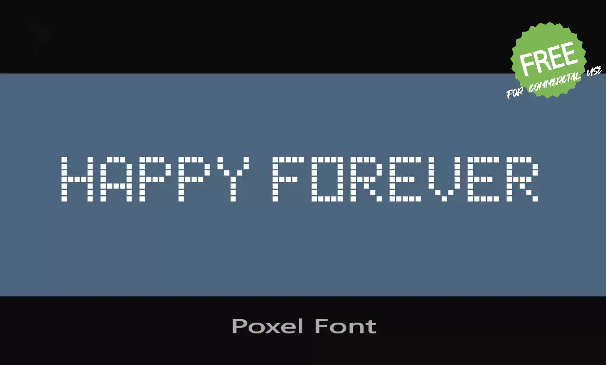 Sample of Poxel-Font
