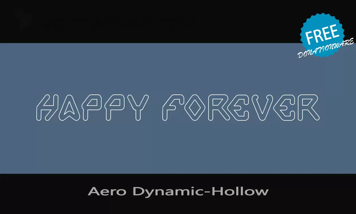 「Aero-Dynamic-Hollow」字体效果图