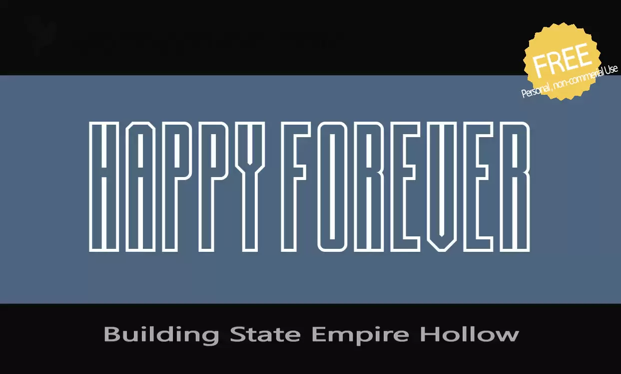 Font Sample of Building-State-Empire-Hollow