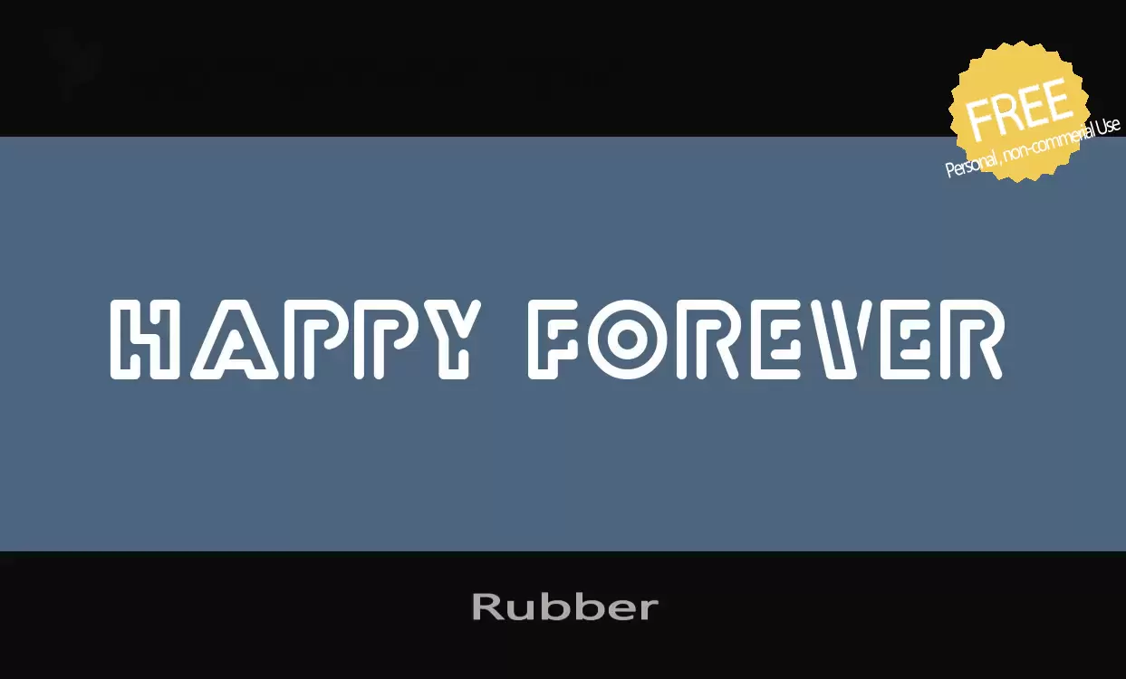 「Rubber」字体效果图