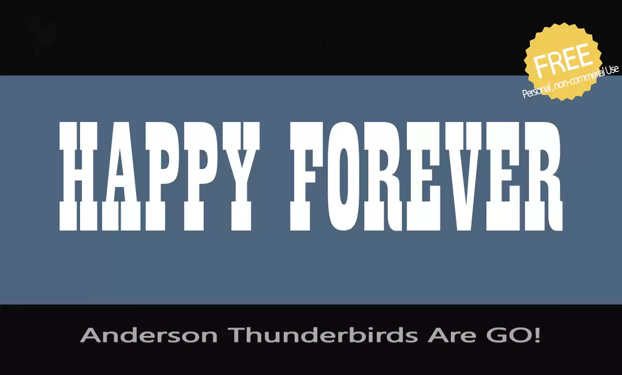 Font Sample of Anderson-Thunderbirds-Are-GO!