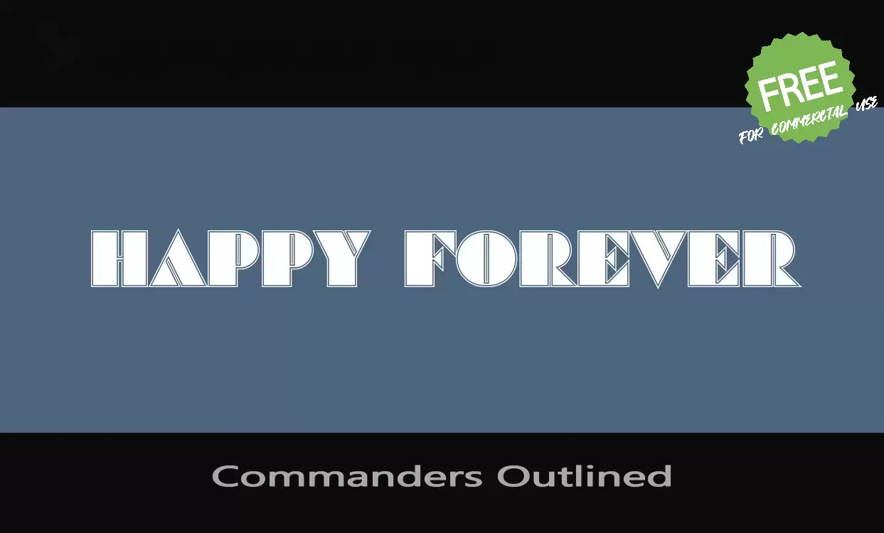 「Commanders-Outlined」字体效果图
