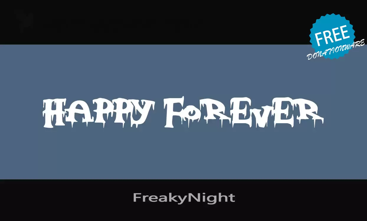 Font Sample of FreakyNight